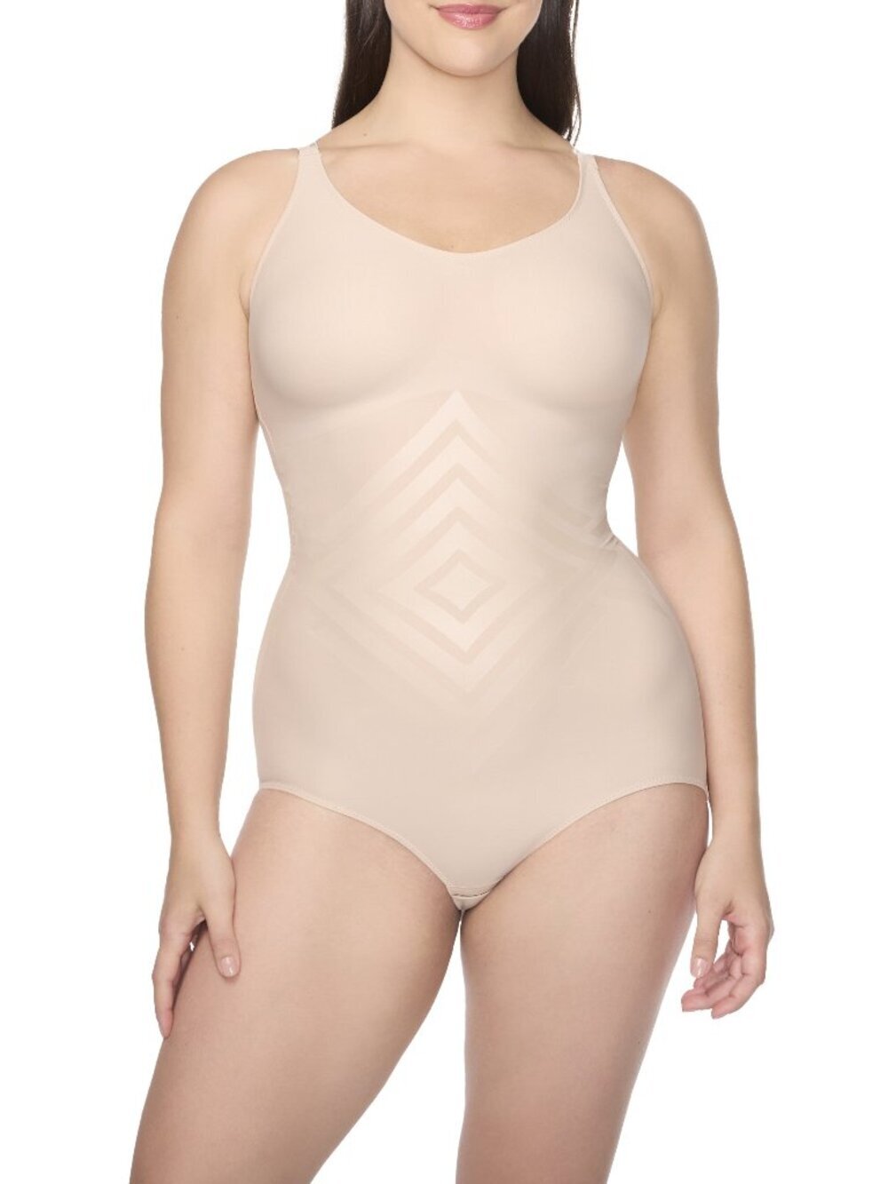 Cupid Intimates Shaping Bodysuit with LYCRA FitSense® print technology - Beige